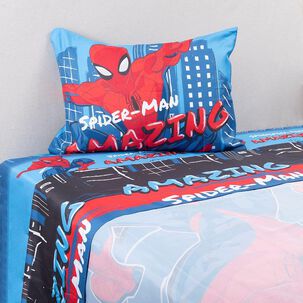 Sabana 1.5 Plazas Spiderman Azul