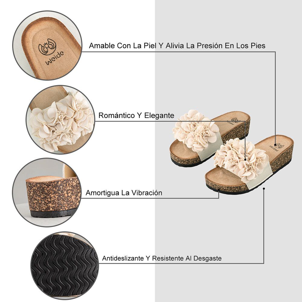 Sandalia Chala Casual Plataforma Mujer Elegante Weide Lt136 image number 5.0