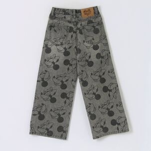 Jeans Ni&ntilde;a Palazzo Full Print Minnie Gris Disney