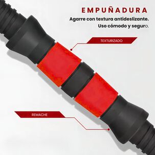 Set Mancuernas 20 Kg 5 En 1 Barra Z Extensor Rojo