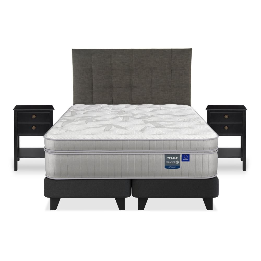 Cama Europea Flex Paradise / King / Base Dividida + Set De Maderas image number 1.0