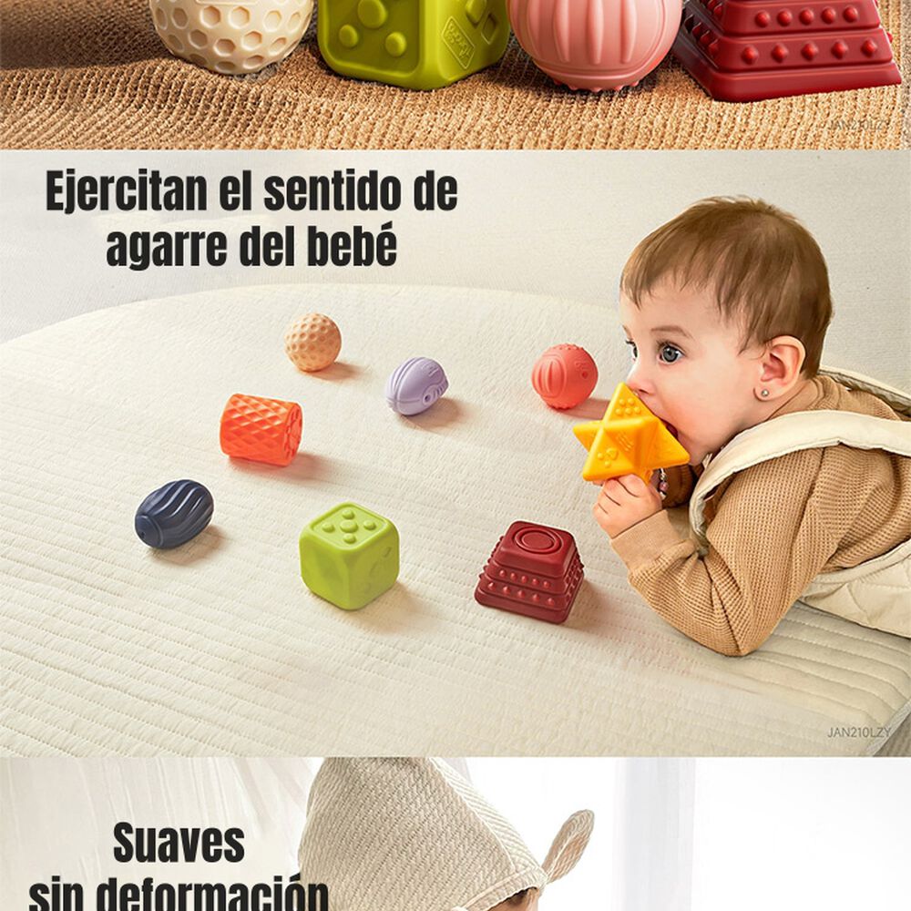 Juguete Sensorial Bloques Pelotas Mordedor Tm193 Lubabycas image number 6.0