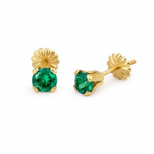 Aros Chispas Con Circ&oacute;n 5mm Oro 18k Nacional No1