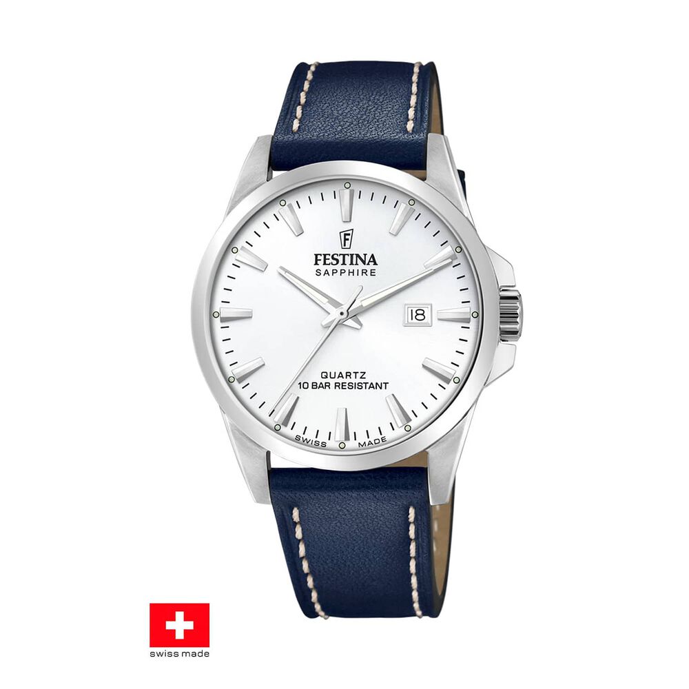 Reloj F20025/2 Festina Swiss Plateado Hombre Swiss Made image number 0.0