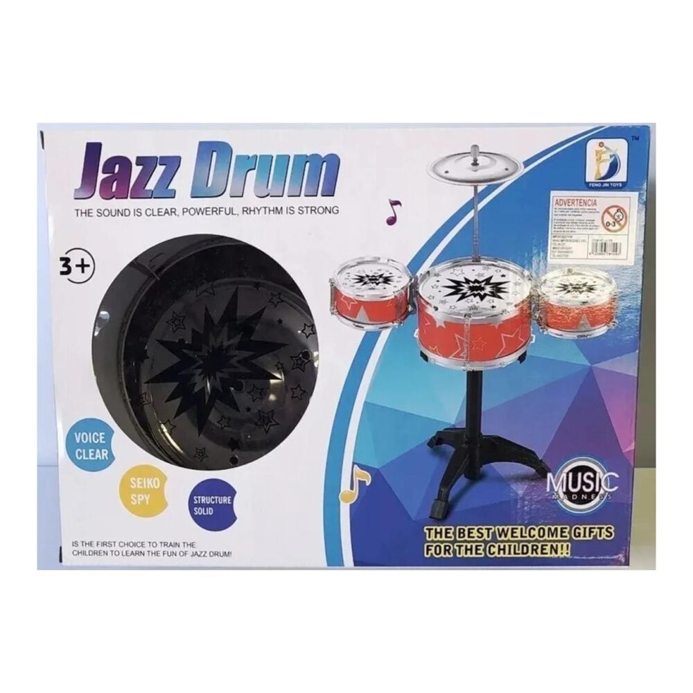 Juguete Bateria Musical 46cm Con Baquetas Infantil image number 3.0