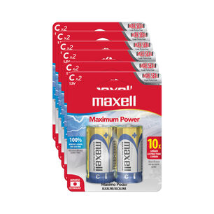 Pack 12 Pilas Alcalinas Tipo C Blister 2 Uds.