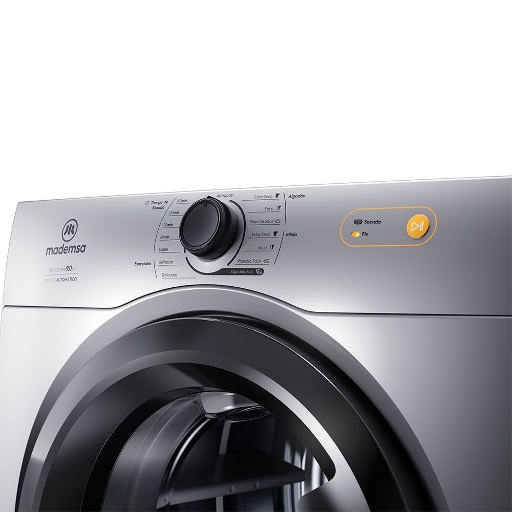 Secadora De Ropa Mademsa 9kg Secado Autom&aacute;tico 9d Bzg Gris image number 4.0