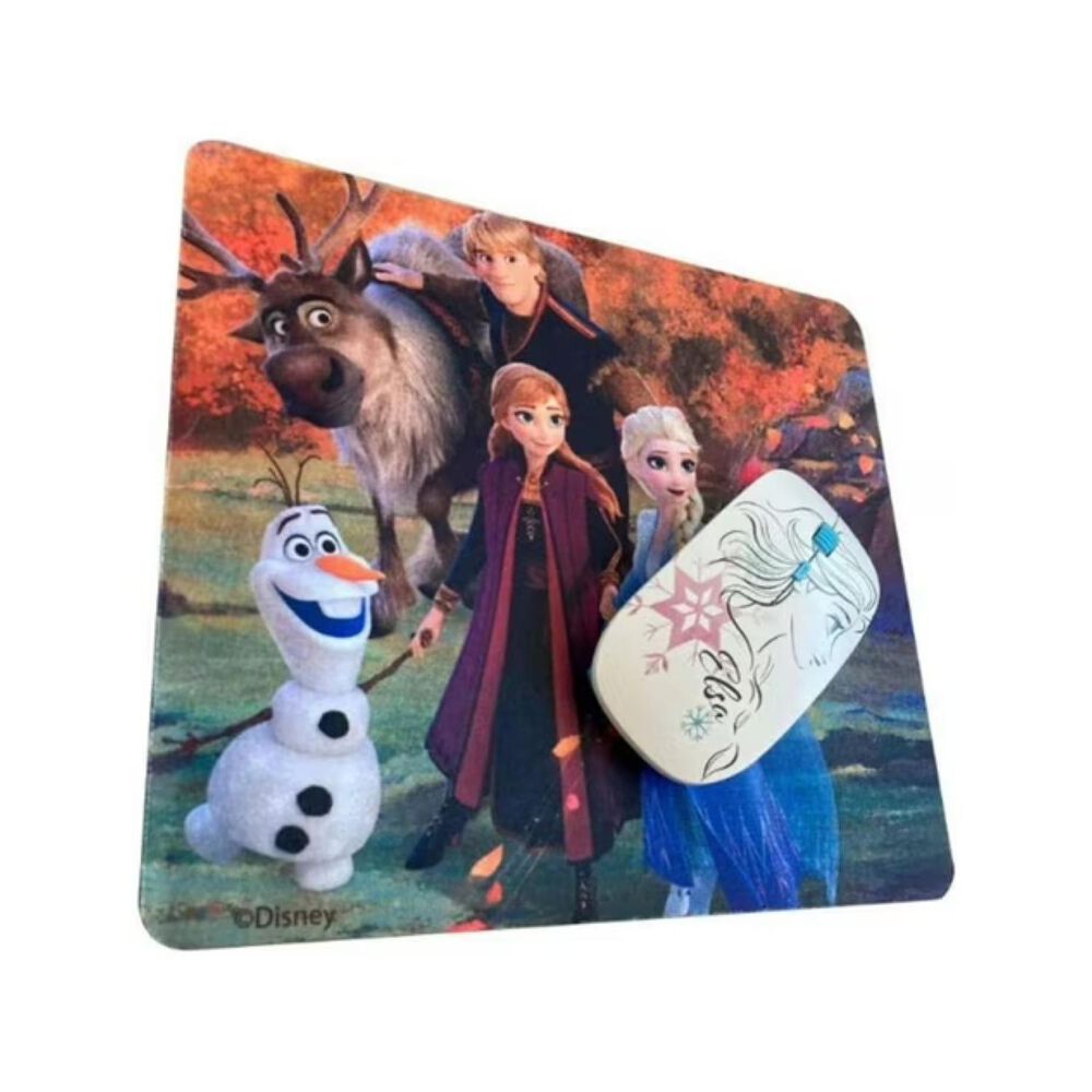 Kit Mouse Inalambrico Usb 3b Y Mousepad Frozen image number 1.0