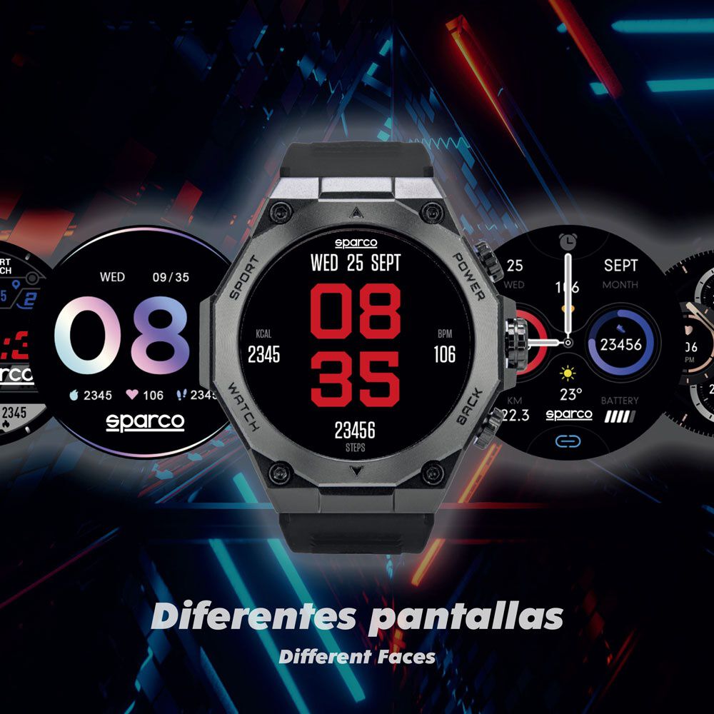 Reloj Inteligente Smartwatch Sparco Deportivo Ip67 Sp-ssw1 image number 3.0