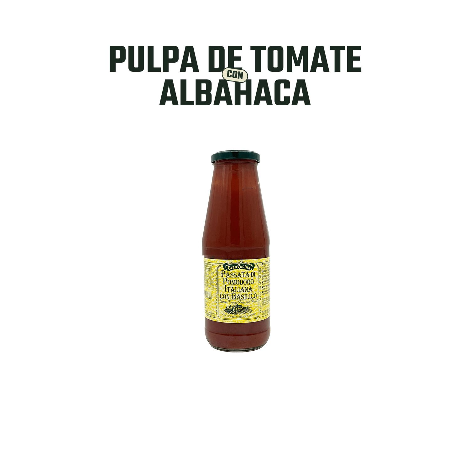 Pr Gran Cucina Pulpa De Tomate Albahaca 1 X 700 Gr image number 2.0