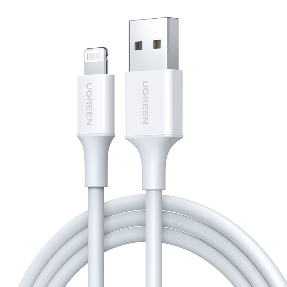 Cable Usb-a 2.0 / Lightning Mfi Certified 2.4a Trenzado Blanco Ugreen Us155 image number 0.0