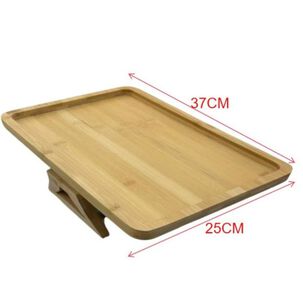 Bandeja Plegable De Bamb&uacute; Para Brazo De Sof&aacute;