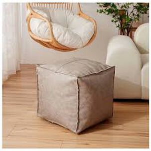 Pouf De Ecocuero Cuadrado 45x45cm
