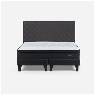 Cama Europea Rosen Tempo / 2 Plazas / Base Dividida + Respaldo Ivar