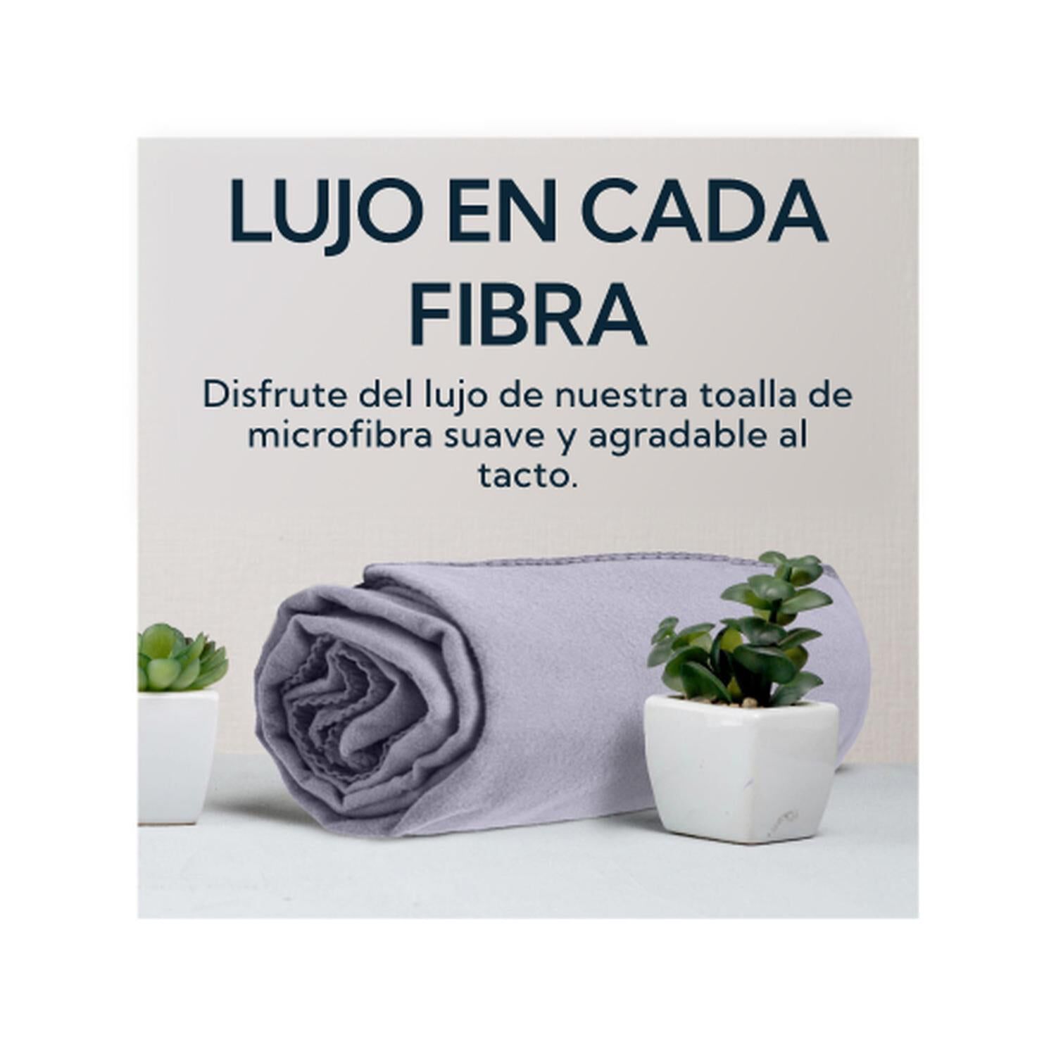 Pack 2 Toallas Microfibra Suede Gris image number 1.0