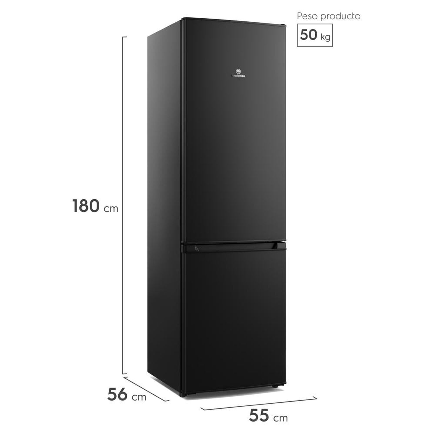 Refrigerador Bottom Freezer Mademsa MED270B / Fr&iacute;o Directo / 262 Litros / C image number 2.0