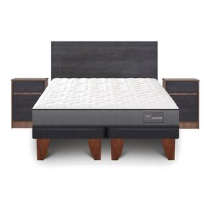Cama Europea Cic Anatomic / 2 Plazas / Base Dividida + Set De Maderas