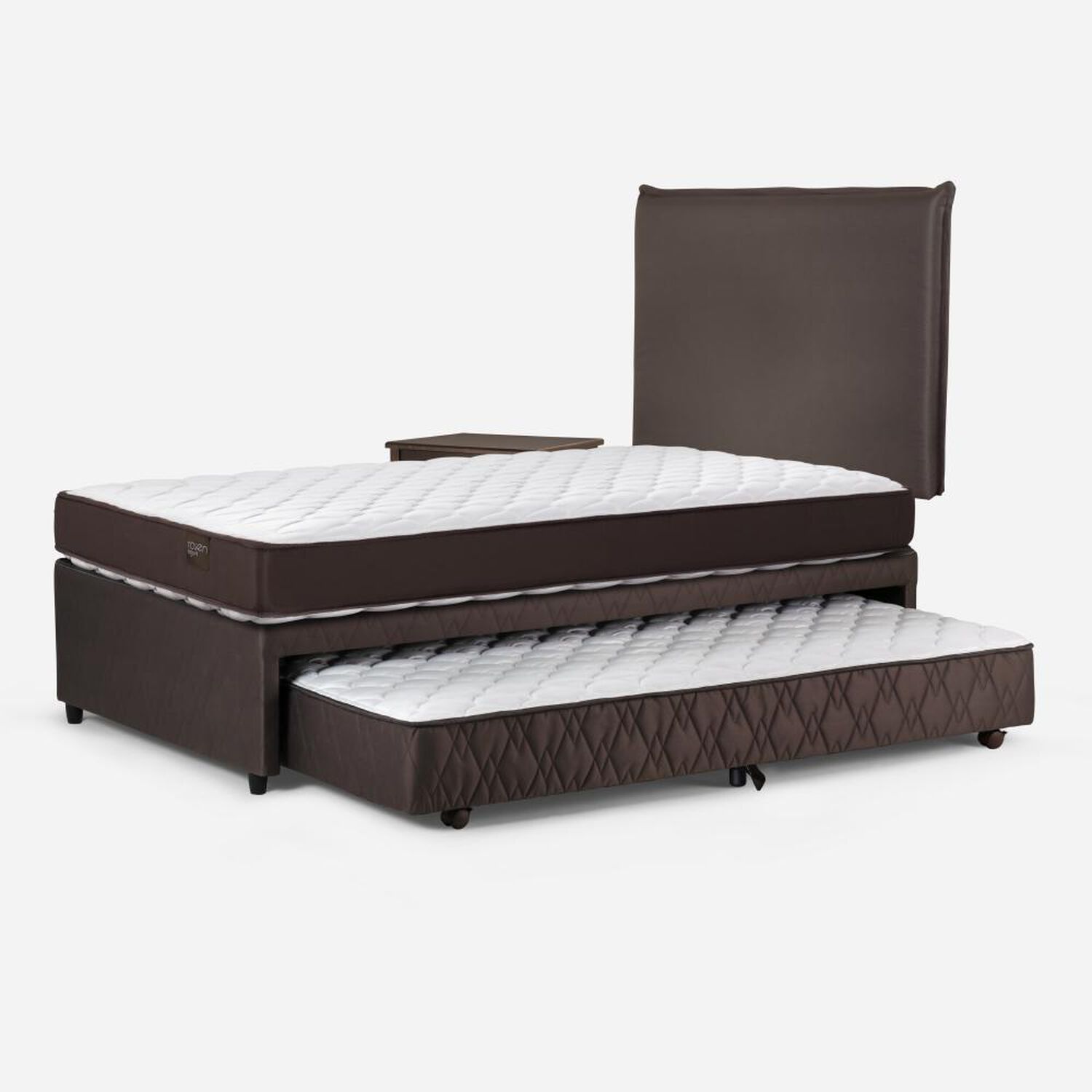 Cama Nido Rosen New Ergo T / 1.5 Plazas / Base Normal + Set De Maderas Maurice Chocolate image number 3.0