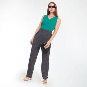 Blusa Lisa Regular Sin Mangas Cuello V Mujer Geeps