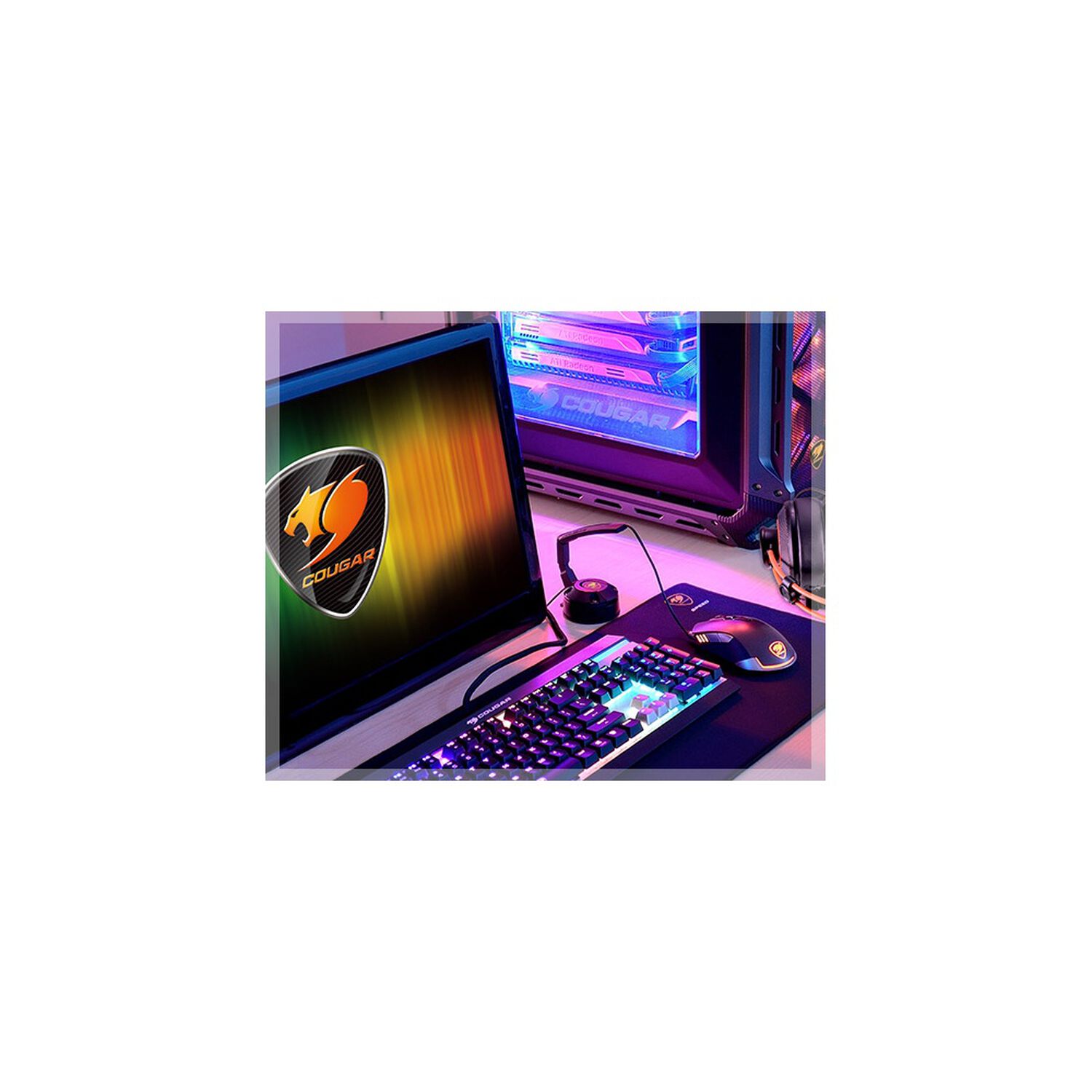 Hub Usb Gamer Cougar Bunker + Bungee Mouse Full Rgb image number 6.0