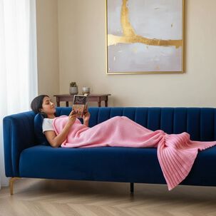 Manta Tejida Estilo Sirena Xl | Suave, C&aacute;lida Y Decorativa