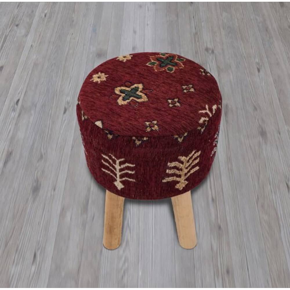 Taburete Jacquard Burdeo image number 1.0