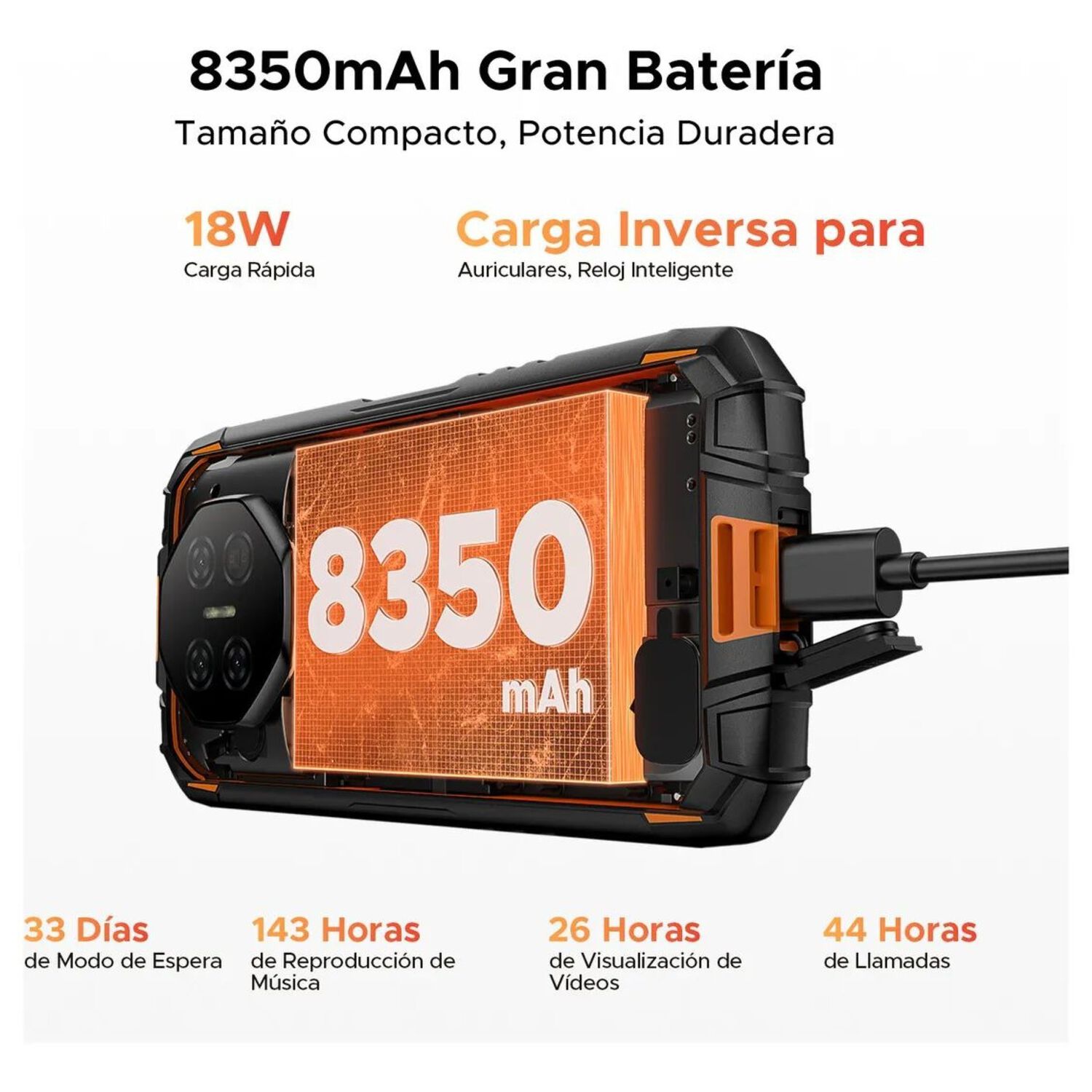 Doogee Fire 3 Max Rugerizado 5.5" 8+256gb 8350mah Nocturna image number 3.0