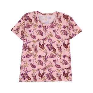 Polera Full Print Manga Corta Cuello Redondo Mujer Geeps