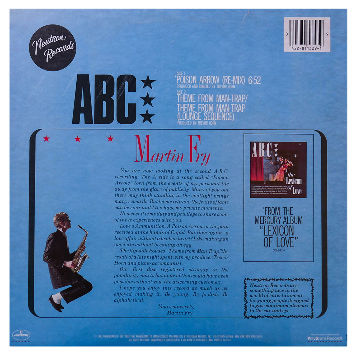 Abc - Poison Arrow | 12" Maxi Single Usado image number 1.0
