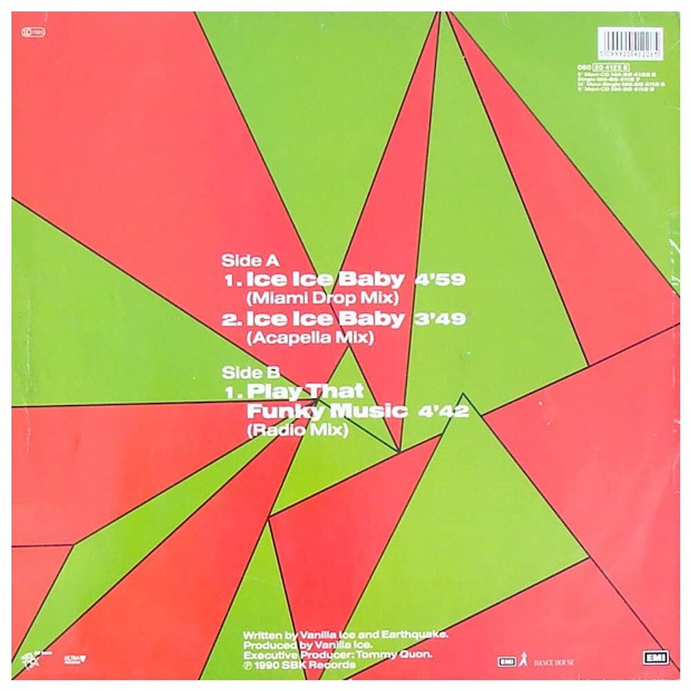 Vanilla Ice - Ice Ice Baby (remix) | 12" Maxi Single Vinilo Usado image number 1.0