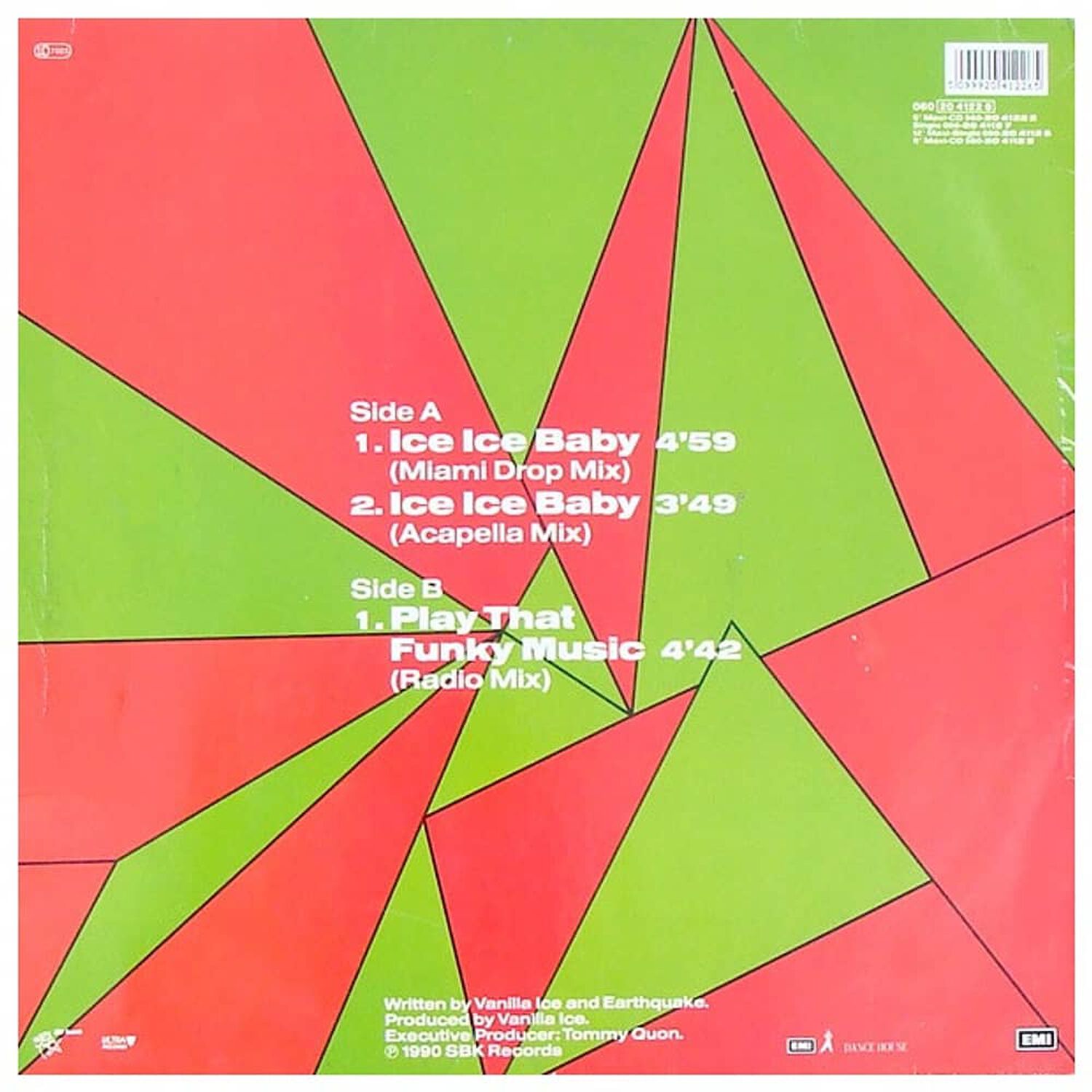 Vanilla Ice - Ice Ice Baby (remix) | 12" Maxi Single Vinilo Usado image number 1.0