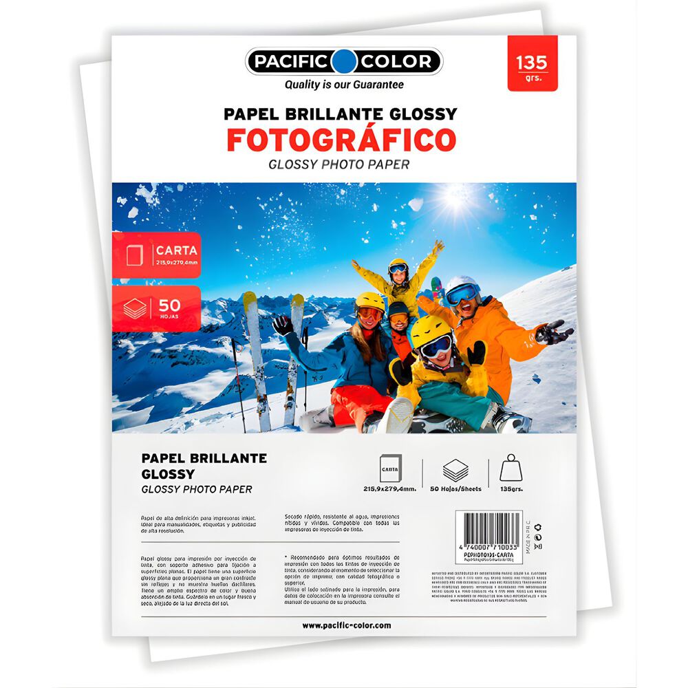 Papel Fotografico Glossy Carta 135g 50 Hojas Inkjet - Ps image number 0.0