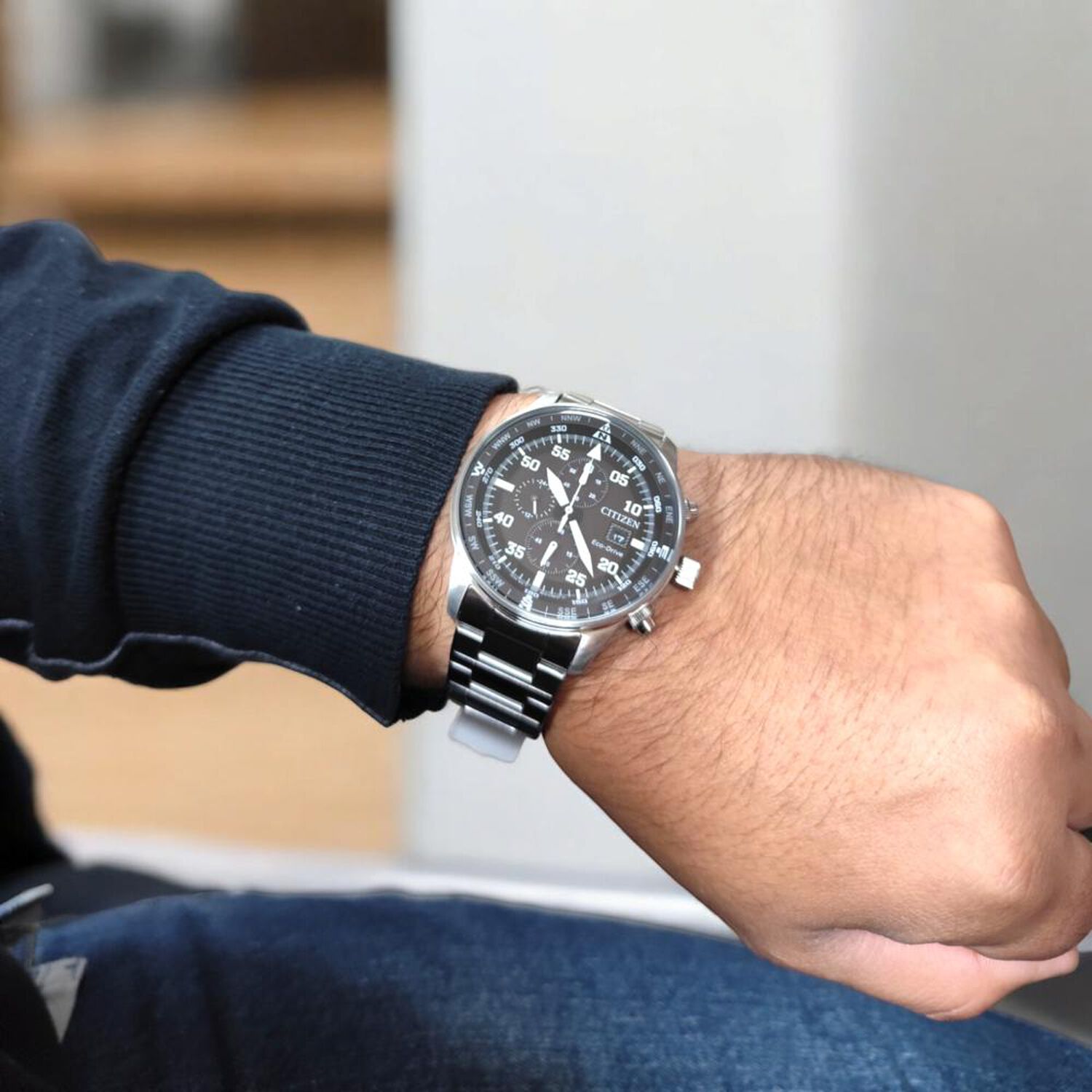 Reloj Citizen Hombre Ca0690-88e Aviator Eco-drive image number 7.0