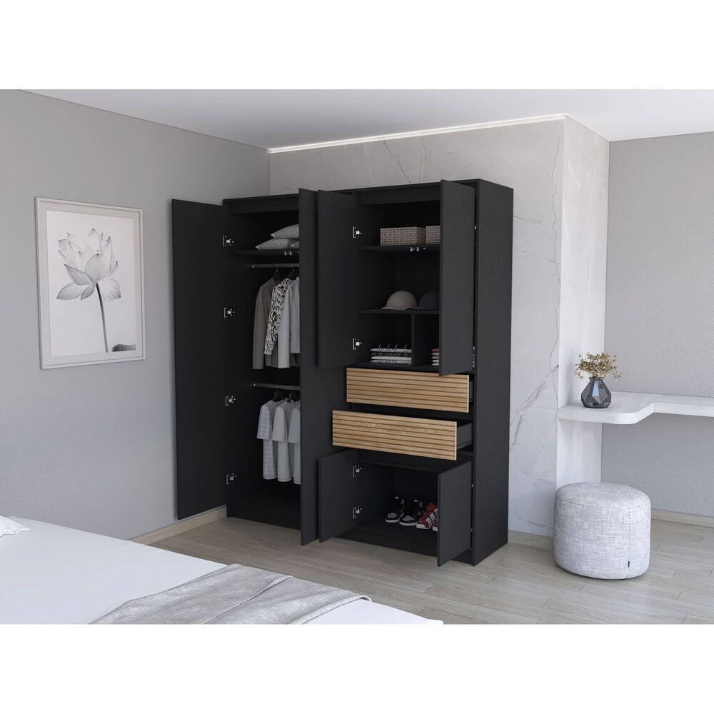 Closet 4 Puertas 2 Cajones Fm-016n - Negro image number 7.0
