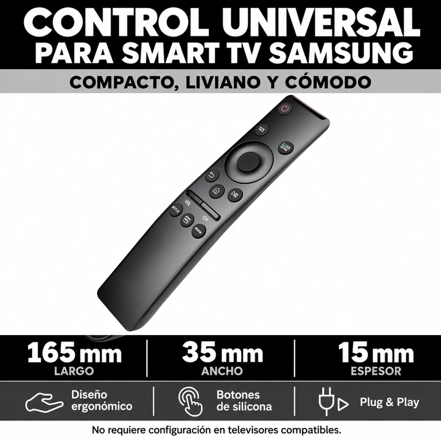 Control Remoto Compatible Con Samsung Smart Tv Universal image number 5.0