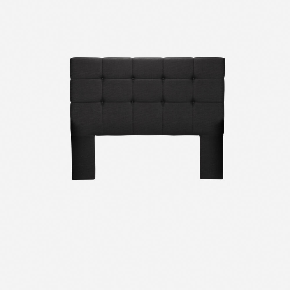 Cama Europea Rosen New Style 6 / 2 Plazas / Base Dividida + Respaldo Issey Grafito image number 2.0