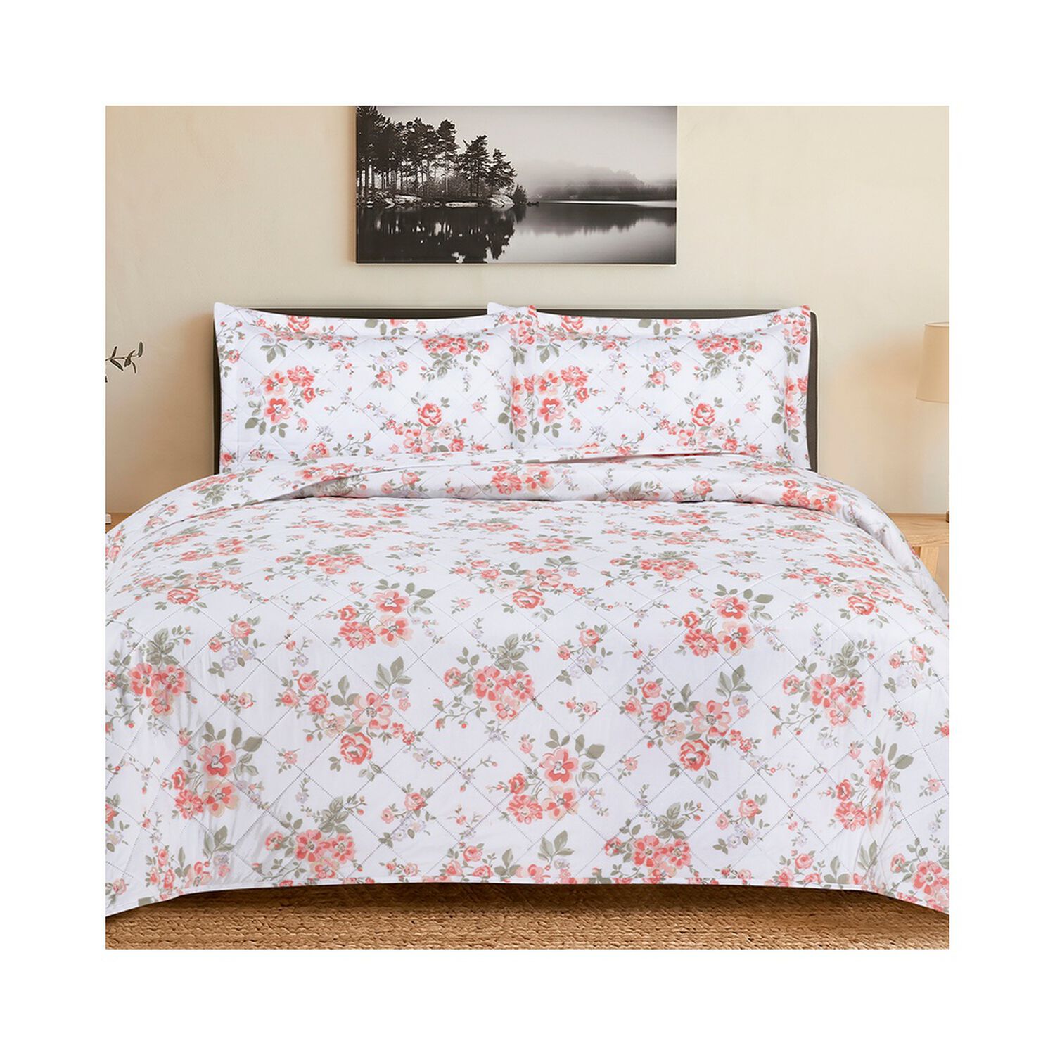 Quilt Andes Estampado Rosas 2 Pl image number 0.0