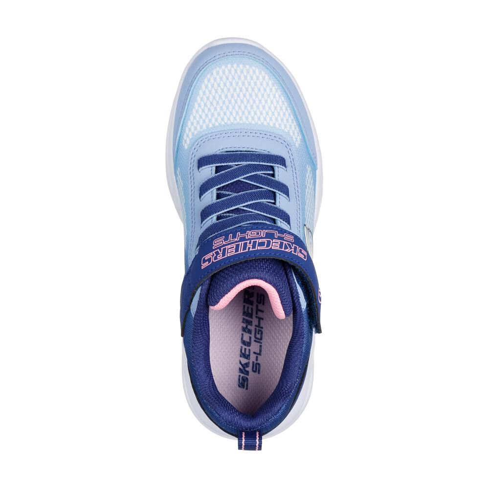 Zapatilla Infantil Con Luces Niña Skechers Sola Glow Navy image number 5.0