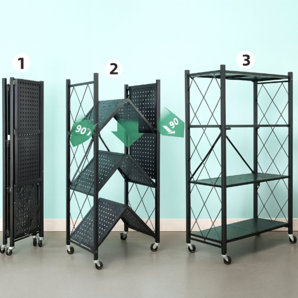 Estante Plegable Con Ruedas Multiuso Almac&eacute;n Acero 5 Niveles image number 3.0