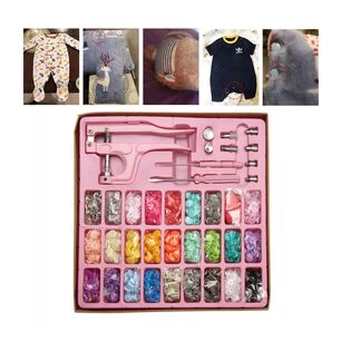 Set Alicate Snap 300 Botones De Plasticos Metal A Presion