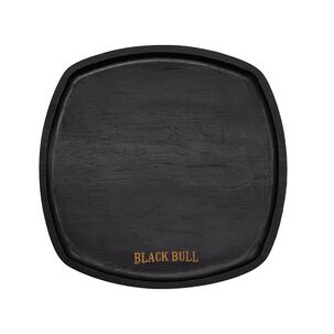 Plato Madera Bamboo Black Bull 25x25cm Parrilla Cocina