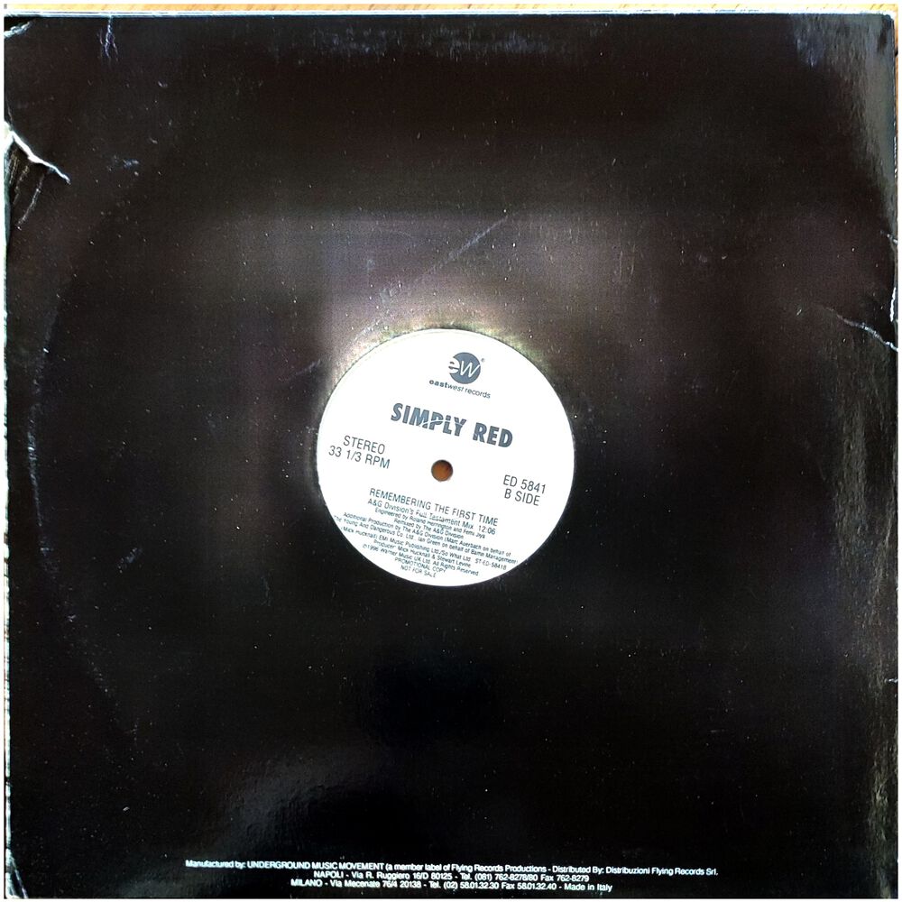 Simply Red - Remembering The First Time | 12" Maxi Single Usado image number 1.0