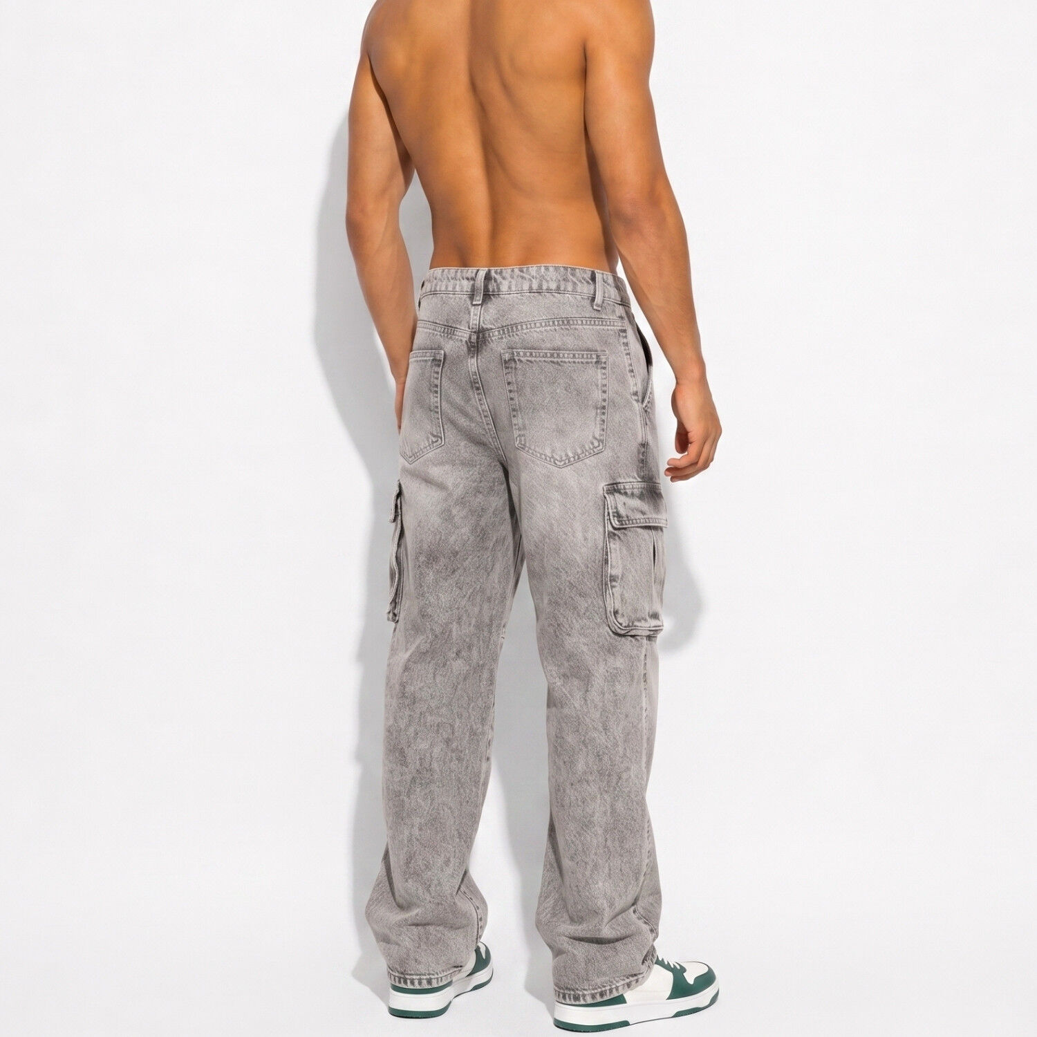 Pantal&oacute;n Jeans Cargo Baggy Hombre image number 2.0