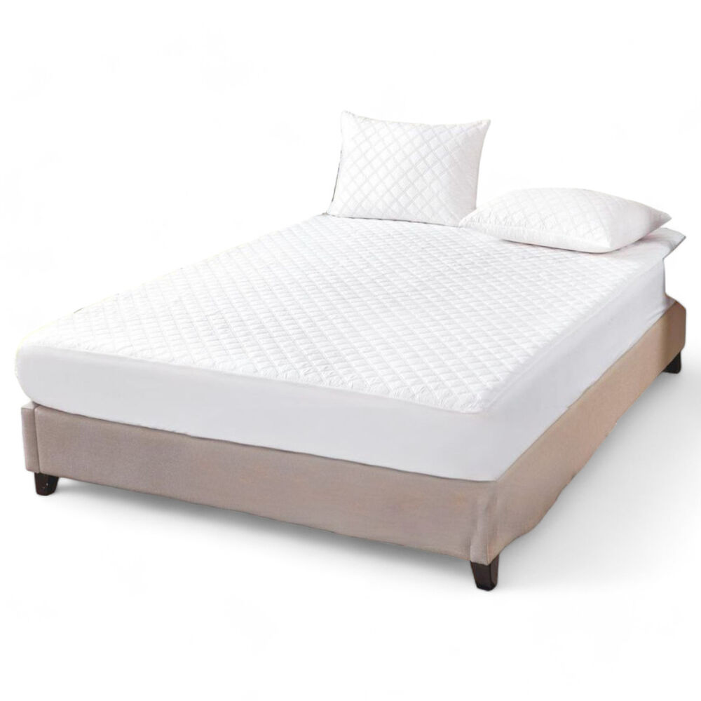 Funda Cubre Colchón King Impermeable + 2 Funda Almohada Blanco image number 0.0