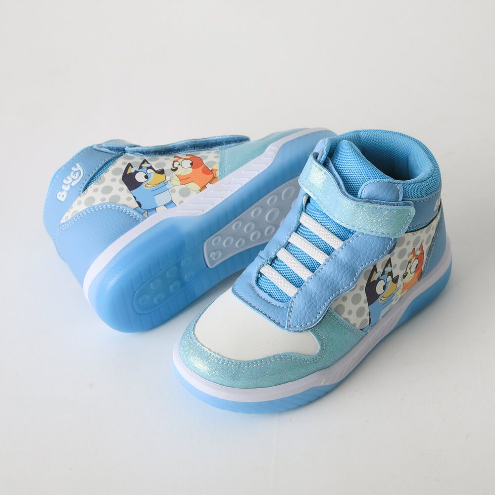 Zapatilla Ca&ntilde;a Alta Ni&ntilde;a Luces Celeste Bingo & Bluey image number 3.0
