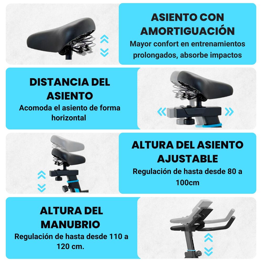 Bicicleta Spinning Pro 14 Kg Disco 1016-3 image number 4.0