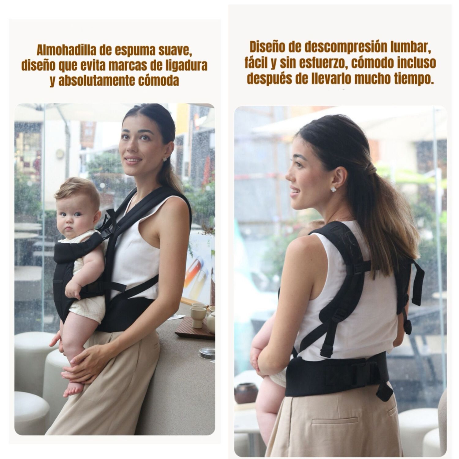 Portabeb&eacute; Ergon&oacute;mico Multifuncional Negro Rio By Lubabycas image number 6.0