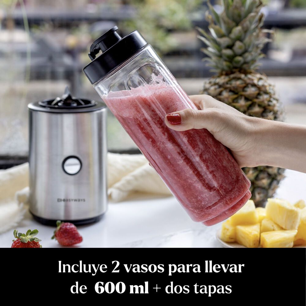 Licuadora Personal Nutriblender Go Dos Vasos 600 Ml Easyways image number 3.0