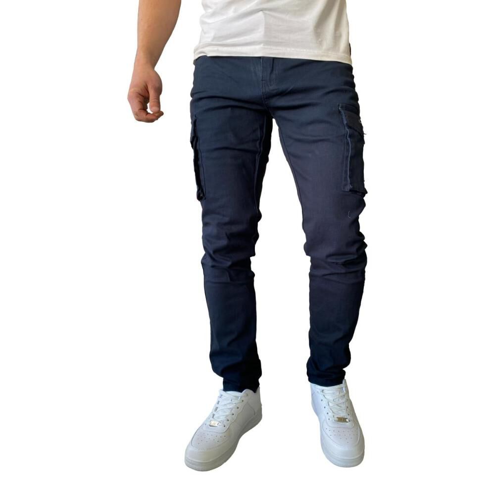 Pantalón Cargo Slim Fit Mosaico Tela Elasticada image number 17.0