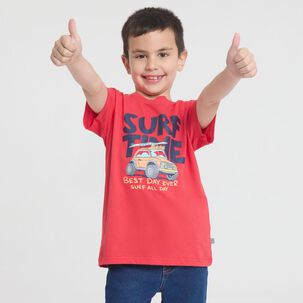 Polera Manga Corta Cuello Redondo Niño Topsis